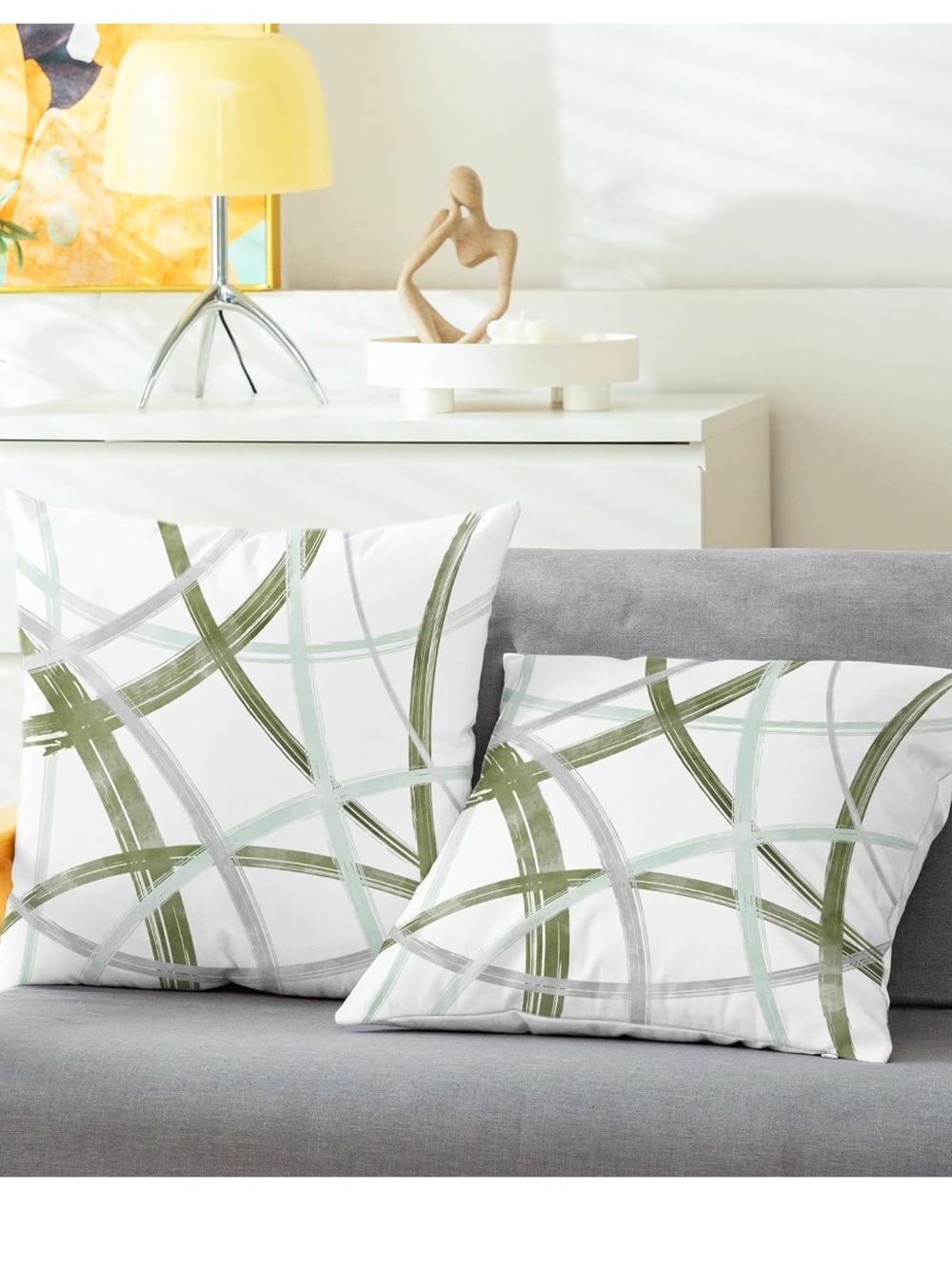 CaliTime Decorative Couch Throw Pillow Covers, 24 x 24 Inches